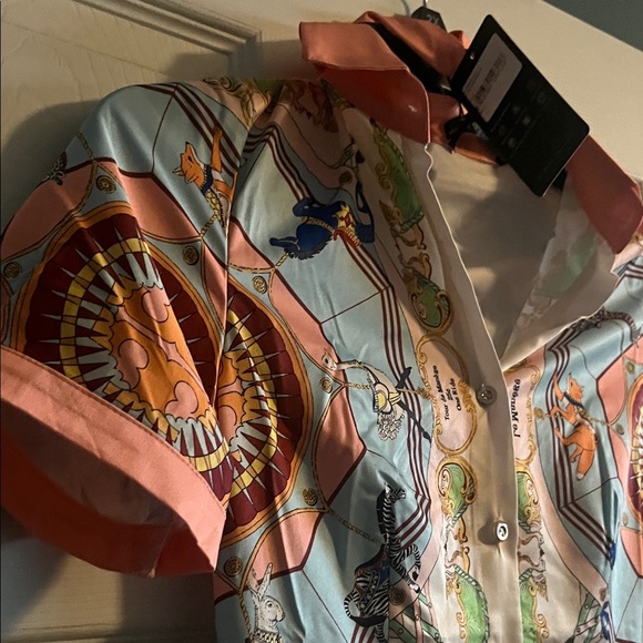 Colorful Midi Dress with Graphic Print - Picture 3 of 6